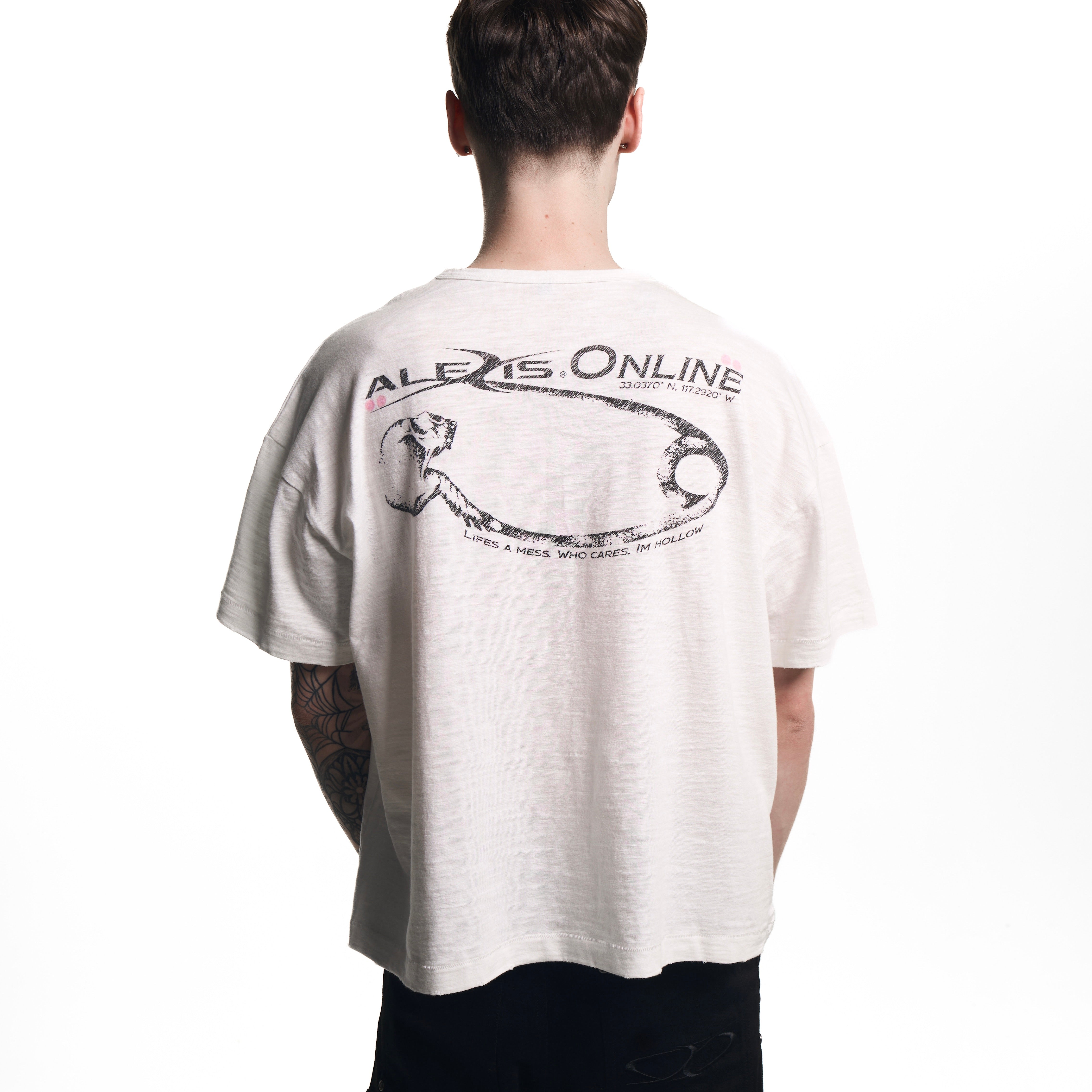 White Baggy Slubby T