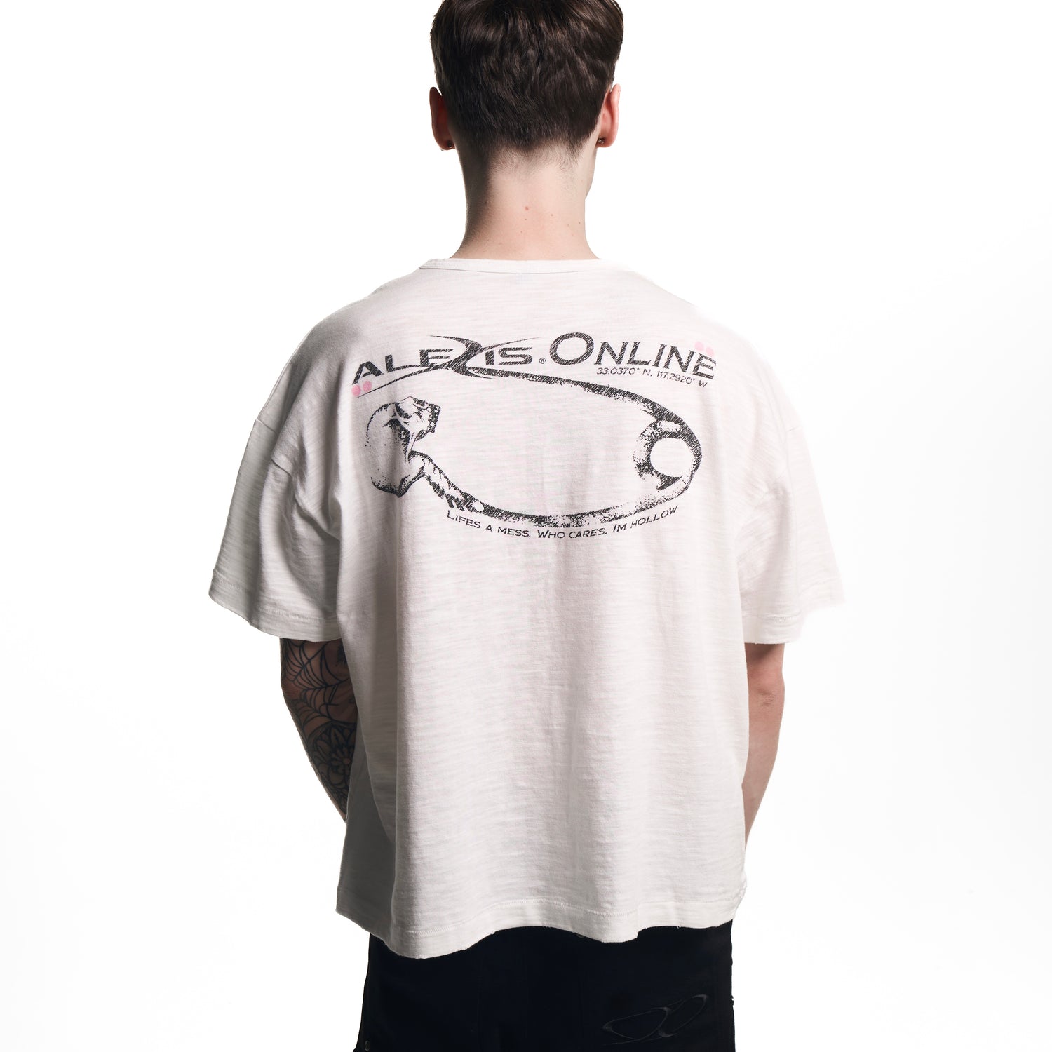 White Baggy Slubby T