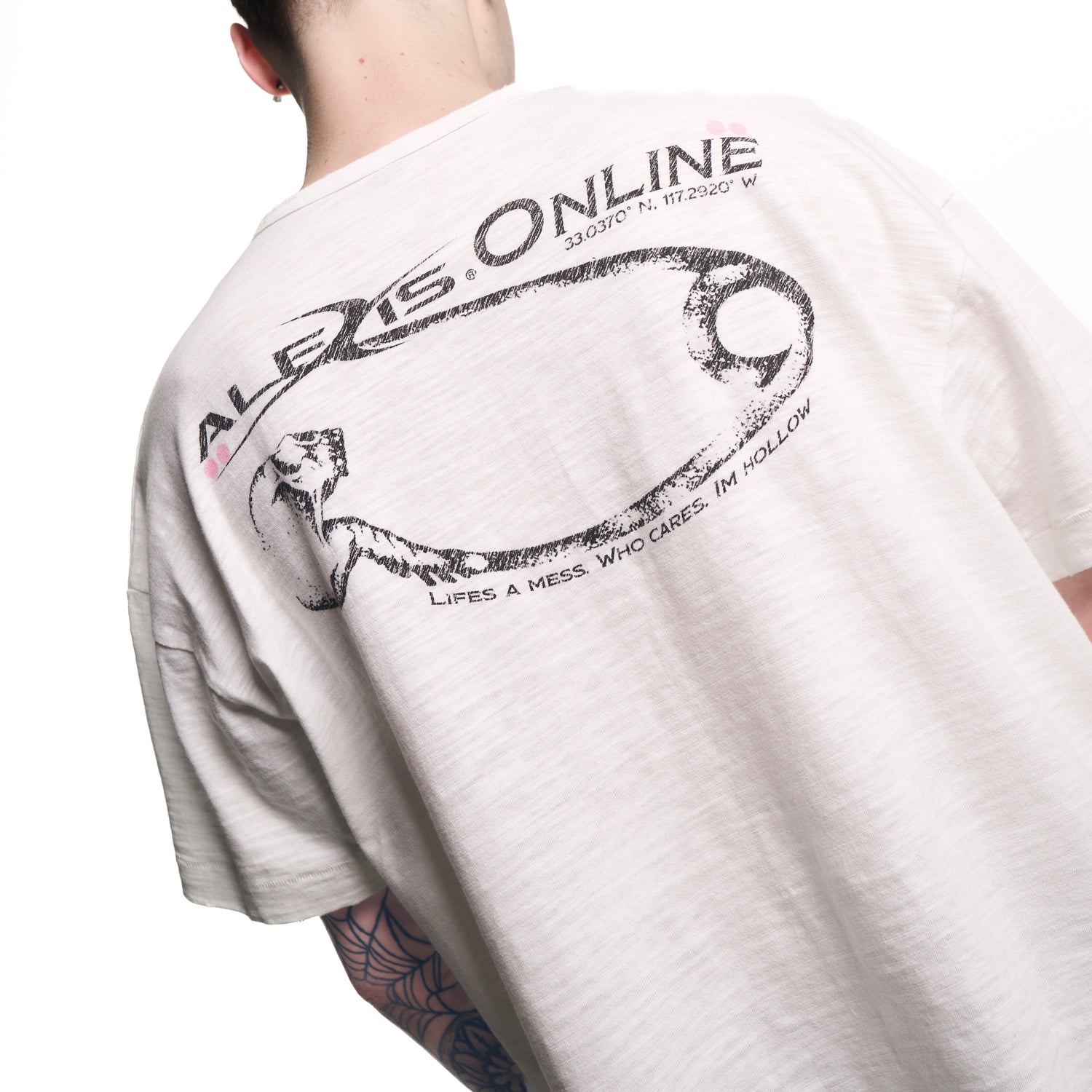 White Baggy Slubby T